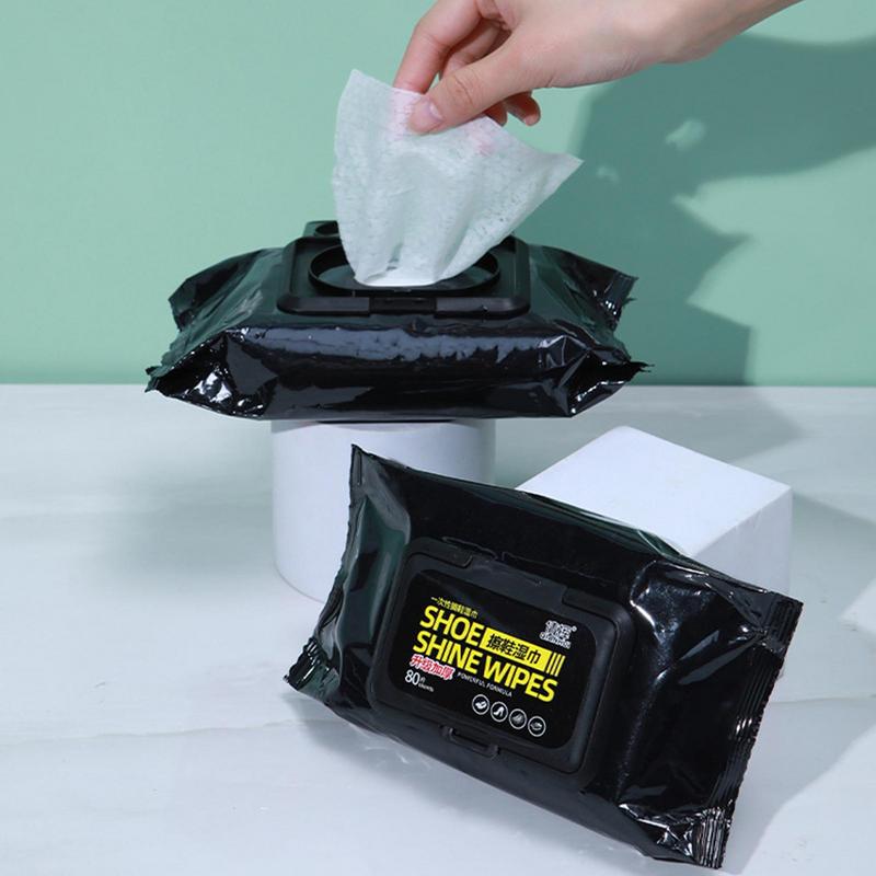 Shoe Wipes | 80 Pcs Instant Cleaner | Quick Dirt & Stain Removal | Shoe Cleaning Kit
