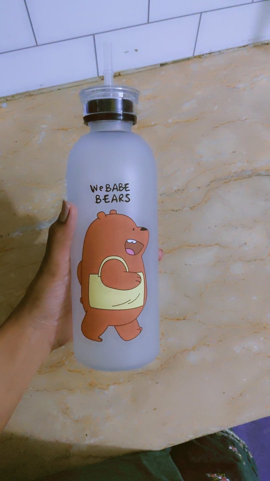 We Bare Bears Panda Water Bottle 1000ml