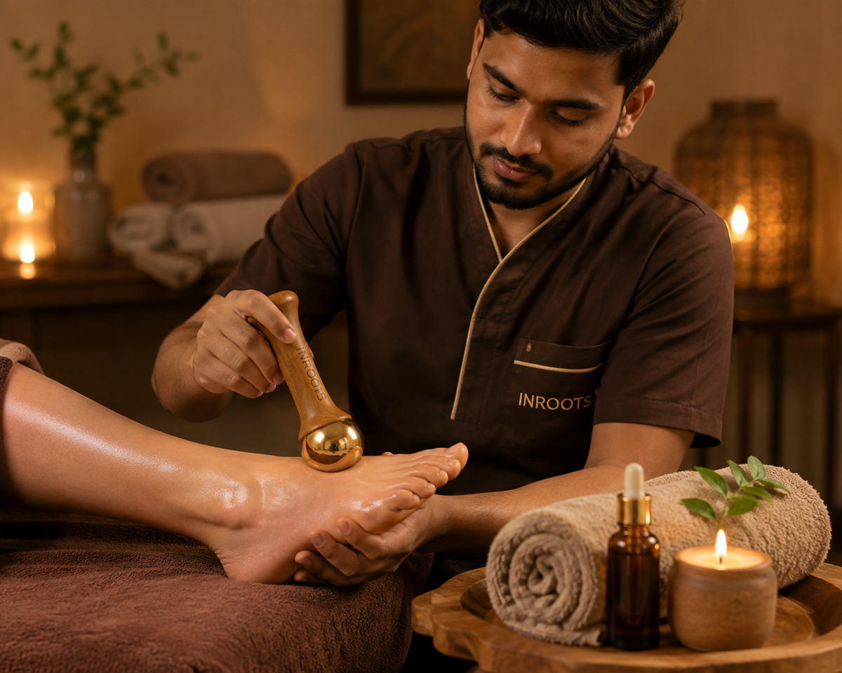 INROOTS Kansa Massage Therapy Wand – Premium Facial & Body Massager