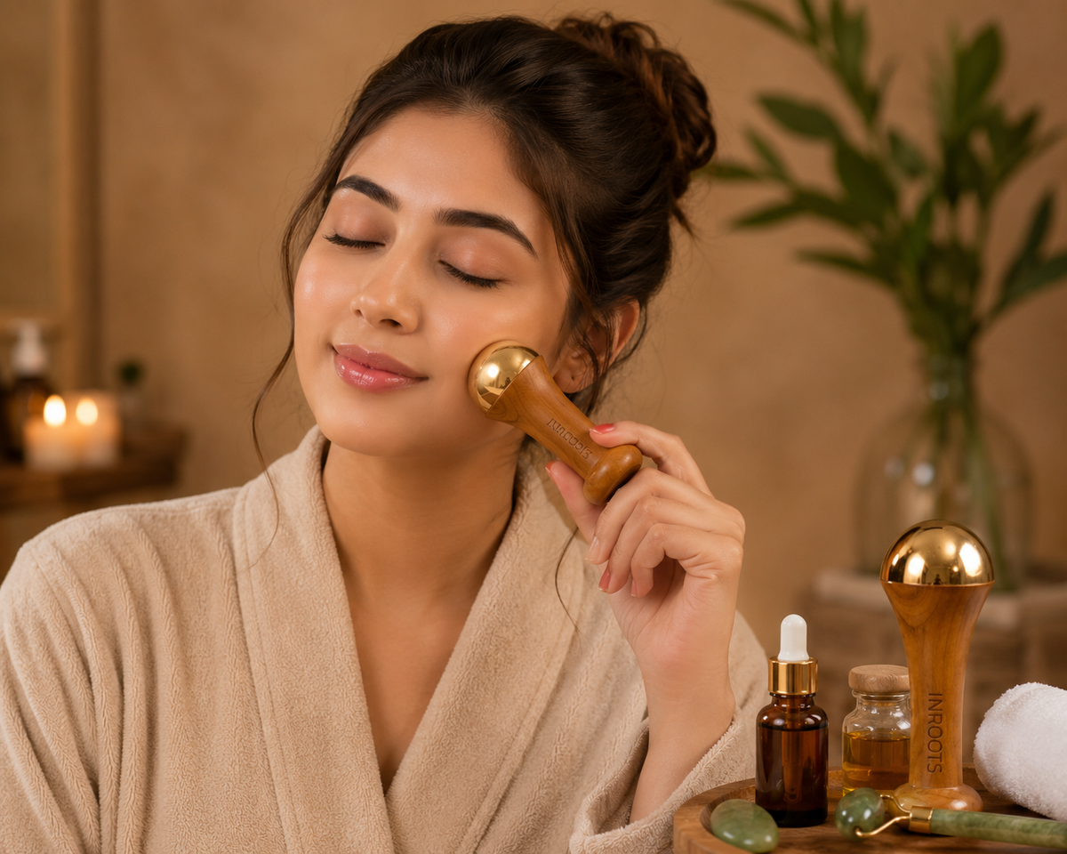 INROOTS Kansa Massage Therapy Wand – Premium Facial & Body Massager