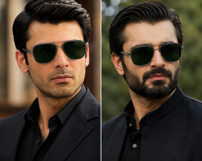 Matte Black UV400 Aviator Sunglasses for Men | Premium Metal Frame | Polarized Style