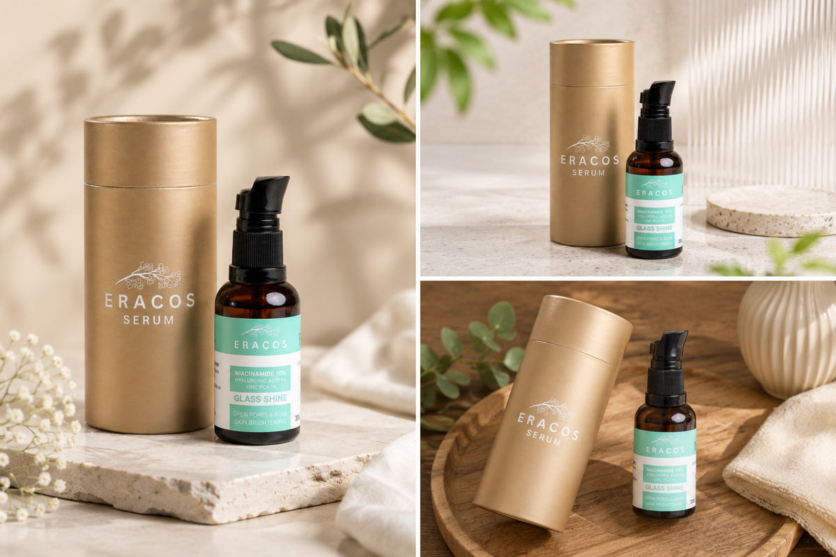 Eracos Glass Shine Serum — Niacinamide + Hyaluronic Acid + Zinc PA