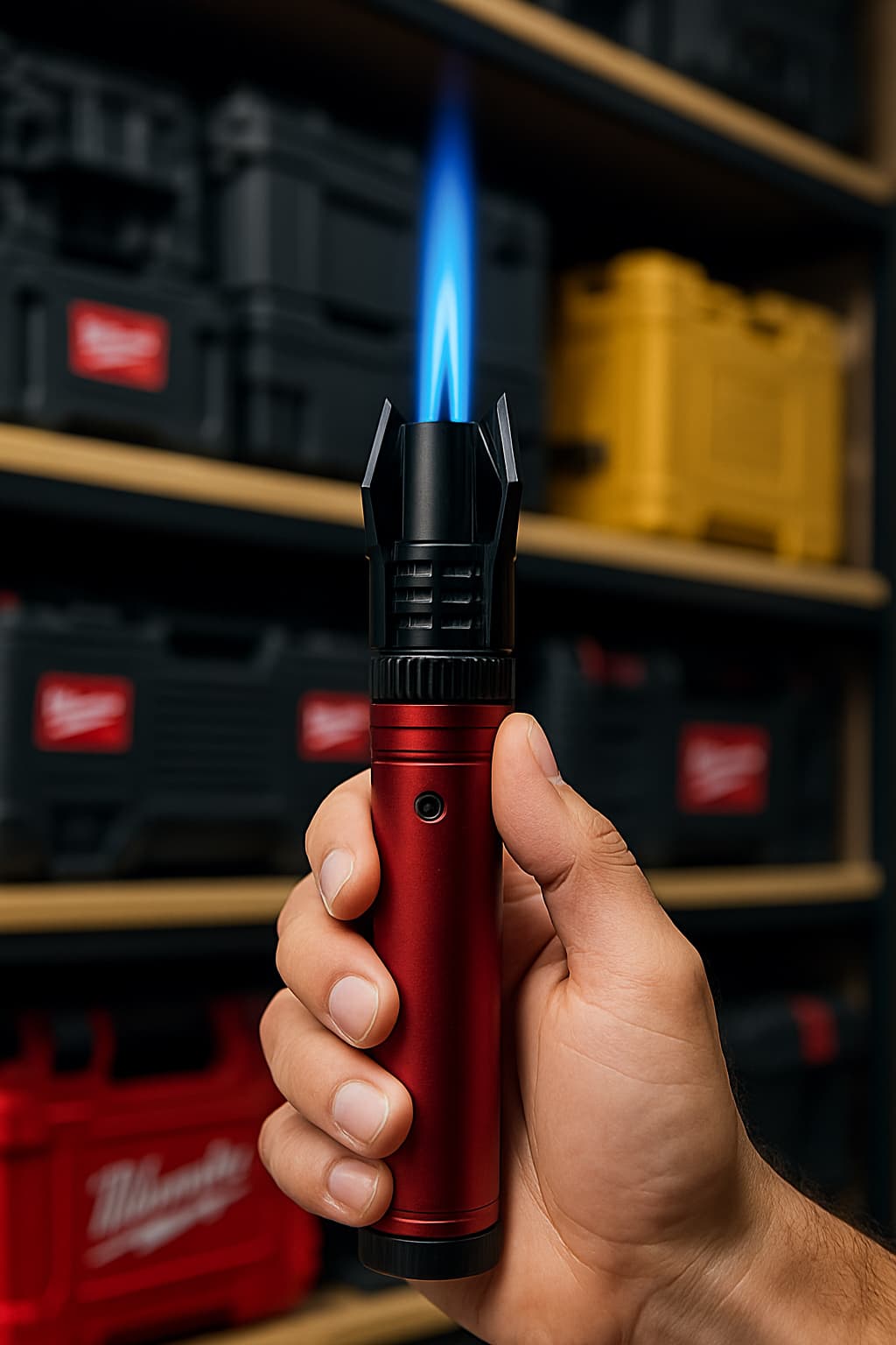 🔥 Jet Flame Torch Lighter – Windproof | Strong Blue Flame | Refillable Metal Body